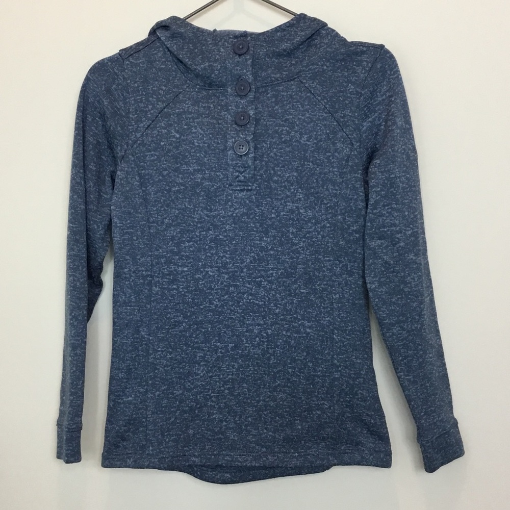 Columbia Women's Blue Button-neck Hoodie size medium